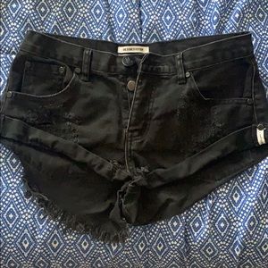 One Teaspoon Black Bandits Shorts